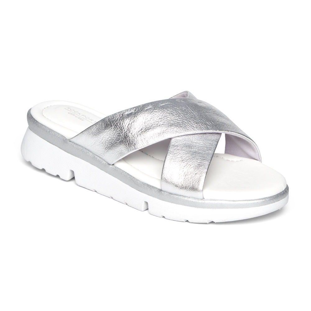 Sandalias Rockport Mujer Mexico - R-Evolution Plateados - PZUBR9503